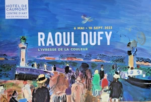 RAOUL DUFY - ORIGINAL EXHIBITION POSTER - HONFLEUR - AIX EN PROVENCE - 2022 - Picture 1 of 10