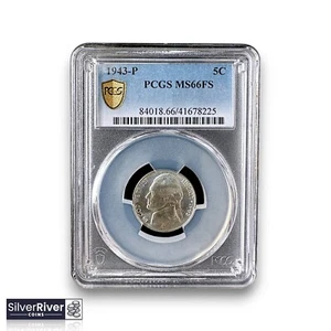1943-P Jefferson Silver Nickel (*Certificato MS66 FS da PCGS*) - Passi completi - Foto 1 di 4