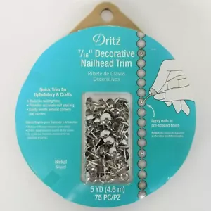 Dritz Home dekorativer Nagelkopf Trim 5yd - Nickel 7/16 Zoll - Bild 1 von 6