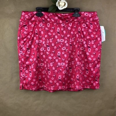 Greg Norman Golf Pink Floral Skort Skirt Tennis Activewear Women’s Size L New - Image 1 of 4