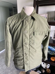 VIetnam War ‘75 USN US NAVY A-2 DECK JACKET SUPER CLEAN SSN Stencil RARE 38-40 M - Picture 1 of 12