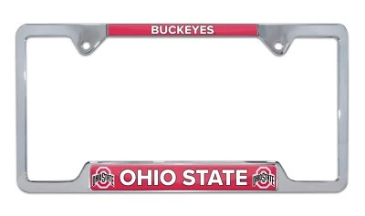 Ohio State Buckeyes Chrome Metal License Plate Frame - Изображение 1 из 2