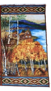 Timeless Treasures Fabric Cabin CF1665 Flannel 23 x 42 Panel Woods Elk Autumn - Picture 1 of 6
