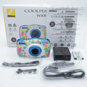 Nikon COOLPIX W100MR Waterproof Digital Camera Marine ver. Full HD with box NM - Picture 1 of 9