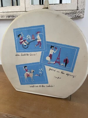 Vintage 1960's Ponytail Brand Hat Box Travel Case - Image 1 of 4