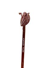 Vintage HOTEL HERSHEY Swizzle Stick Cocoa Bean BROWN Hershey PA Cocktail Stir