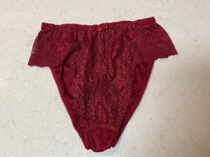 Vintage Calida Cotton Hi Cut Leg Brief Bikini Panties Switzerland New Lace - Picture 1 of 3