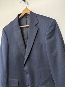 J Crew Ludlow Slim Fit Anzug Sakko Blazer Blau Streifen 38R Vierjahreszeiten Wolle - Bild 1 von 15