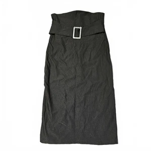Poetry Women's Black High Waist Belted Skirt Size Medium Stylish Coquette Classy - Picture 1 of 6