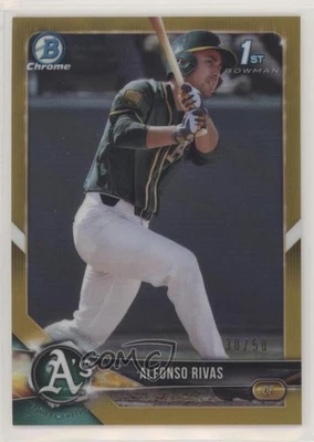 2018 Bowman Draft Chrome Gold Refractor /50 Alfonso Rivas #BDC-141 - Image 1 of 2
