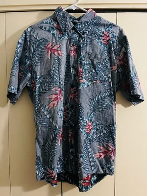 Ocean Current Shirt Adult Large Floral Button Up Mens - Image 1 of 4