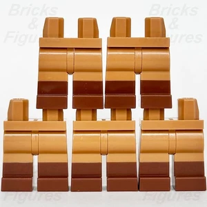 LEGO® Medium Nougat Legs Minifigure Part Reddish Brown Boots 21344 x 5 - Picture 1 of 3
