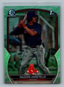2023 Bowman Draft #BDC-3 Nazzan Zanetello Lunar Glow Refractor Boston Red Sox - Picture 1 of 2