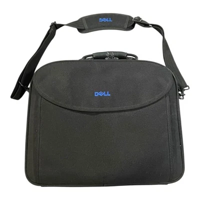 Dell Negro Laptop Bolso Mensajero Maletín Correa para el Hombro Varios Compartimentos Foto 1 de 4