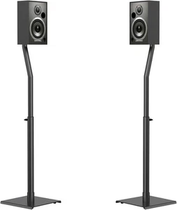 USX MOUNT Universal Speaker Stands, Back Lock &30.0-39.1 Height, Black - Picture 1 of 9