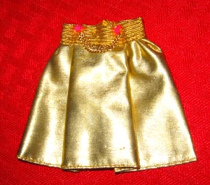 VINTAGE MOD BARBIE FÜR BESONDERE GLITZER KLEIDUNG 1468 MODE GOLD KETTE ROCK RARITÄT - Bild 1 von 5