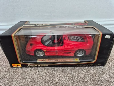 1/18 MAISTO - 1995 FERRARI F50 RED SPECIAL EDITION DIECAST MODEL CAR NEW BOXED - Image 1 of 4