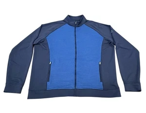 Chaqueta Peter Millar Para Hombres Pemberton Canal Cordón Cremallera Completa XL Azul Pinehurst Golf - Imagen 1 de 9
