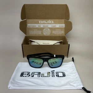 Gafas de sol BAJIO HOPEDALE negras brillantes marco grande lentes de vidrio verde NUEVO Garantía - Imagen 1 de 10