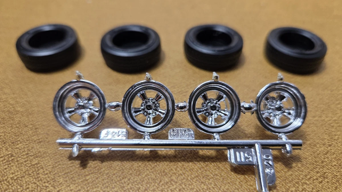 AMT Goodyear Drag SLICKS Model Car Tires – Pad Printed, 1:25 Scale, .650W 14 thumbnail image