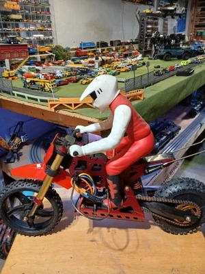  RARE Vintage Duratrax DX450 RC Dirt bike Yellow Brushless Motorcycle - Image 1 of 4