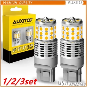 AUXITO 7441 7443 7440 LED Amber Yellow Signal Turn Parking DRL Light Bulb 1/2set - Picture 1 of 20