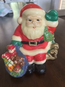 Vela de cera moldeada vintage decoración de Papá Noel - Imagen 1 de 3