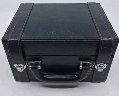 Estuche de Maquillaje Bobbi Marrón Baúl Negro Imitación Cuero Estuche Solo Sin Maquillaje Foto 1 de 4