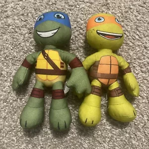 TMNT Plush Leonardo Mikey 8" Teenage Mutant Ninja Turtles Viacom Playmates 2014 - Picture 1 of 5