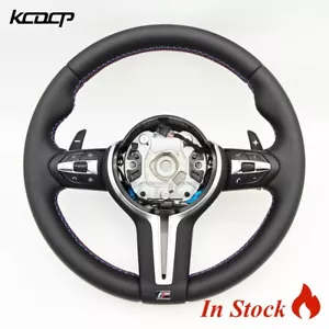 Custom M Steering Wheel For BMW F10 F06 F07 M5 M6 F11 F12 F13 F01 F02 F03 F12M - Picture 1 of 8