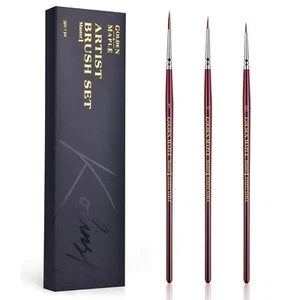 Kolinsky Sable Miniature Paint Brushes Professional Detail Paint Brushes Ultr... - Picture 1 of 6