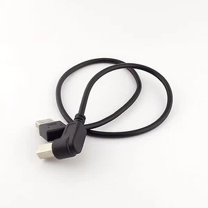 USB 2.0 A Male Left Angle To B Male Right Angle 90° Printer Scanner Cable 50cm - Picture 1 of 5