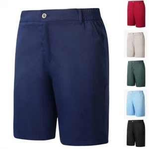 Men Golf Shorts Flat Front Casual Moisture Wicking Dress Shorts - Picture 1 of 30