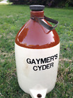 ANTIQUE Vintage Pottery Cider CYDER JUG Gaymers Jar Glazed Brown Handle Lid