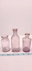 Vintage Purple Jars Bud Vase Decor Depression Glass qty 3 - Picture 1 of 2