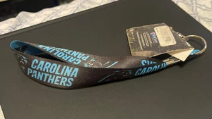 CAROLINA PANTHERS WRISTLET LANYARD KEY CHAIN 1 PIECE NFL - Picture 1 of 2