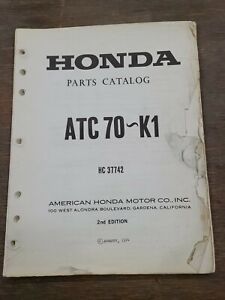 Original 1974 Honda ATC70 ATC 70 Parts Catalog