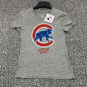 Chicago Cubs Shirt Youth Medium 10-12 Gray MLB Short Sleeve Crew Neck New M - Picture 1 of 7