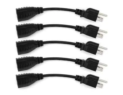 .5 FT POWER EXTENSION CABLE- 2 PACK OF 5 - Image 1 of 2