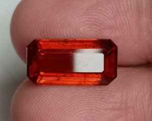 6 Cts Natural Hessonite Garnet Mozambique Octagon Shape  Fanta Color Gemstone - Picture 1 of 4