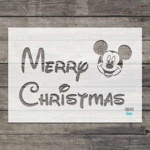 Feliz Navidad Estilo Disney Plantilla Mickey Mosue Decoración Tarjetas de Navidad - Imagen 1 de 1