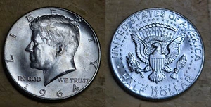 BU 1964 Kennedy SILVER Half Dollar Philadelphia Mint UNCIRCULATED UNC MS  - Picture 1 of 5