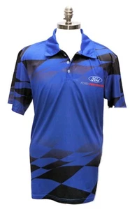 FORD PERFORMANCE  BLUE SUBLIMATED POLO SHIRT BY DAVID CAREY - Picture 1 of 2