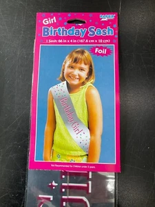 Faja de cumpleaños cumpleaños niña faja de papel aluminio niños - Imagen 1 de 2