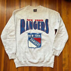 Sweat-shirt vintage New York Rangers gris crewneck unisexe hommes femmes