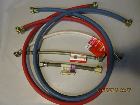 vintage water supply lines lot of (5) for washer and sink unused Cover