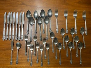United Silver Co US133 Mid Century Modern flatware Japan Lot of 38 Vintage - Picture 1 of 9