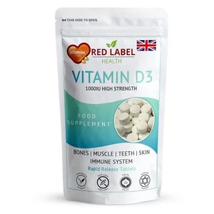 Vitamin D3 1000IU 360 Tablets High Strength for Teeth Health & Immune Support - Picture 1 of 10