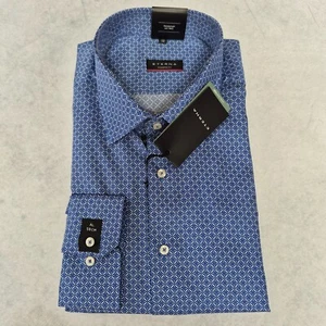 Eterna Herren Hemd blau gemustert Gr. 46 Langarm Bügelleicht (5 928) NEU - Bild 1 von 8