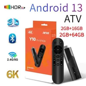 Smart TV Stick Android 13 ATV H618 2.4G/5G Dual WIFI Preinstalled APP TV Stick - Picture 1 of 17